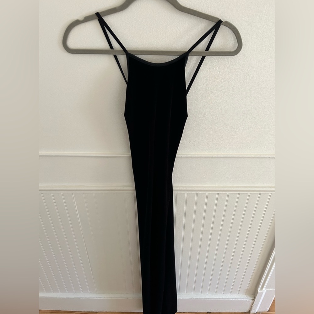 Rampage black velvet maxi dress